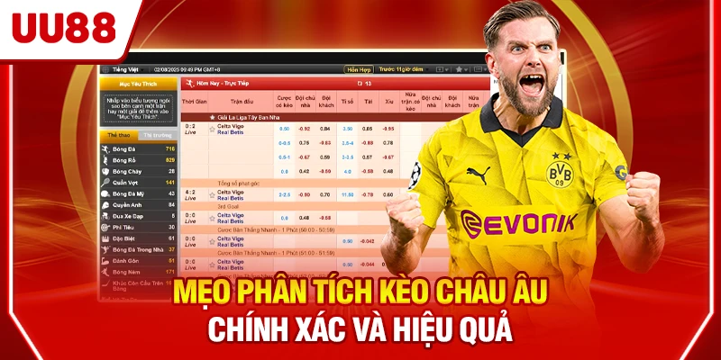 Mẹo phân tích kèo châu Âu chính xác và hiệu quả